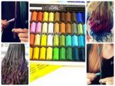 Giz de cor divertido para cabelo
