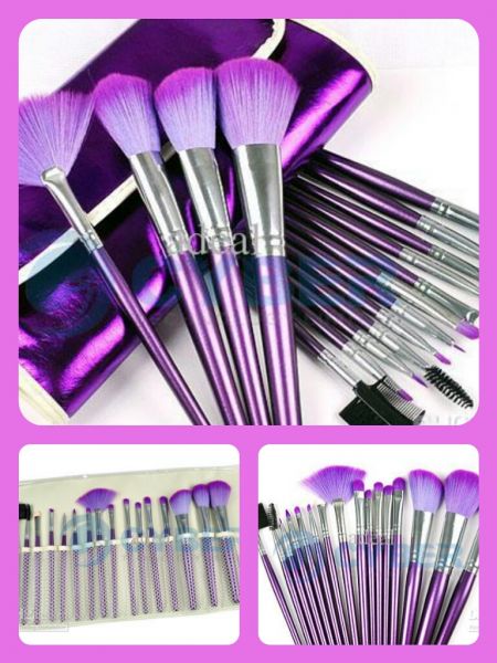 16 Pincéis roxo Cosméticos
